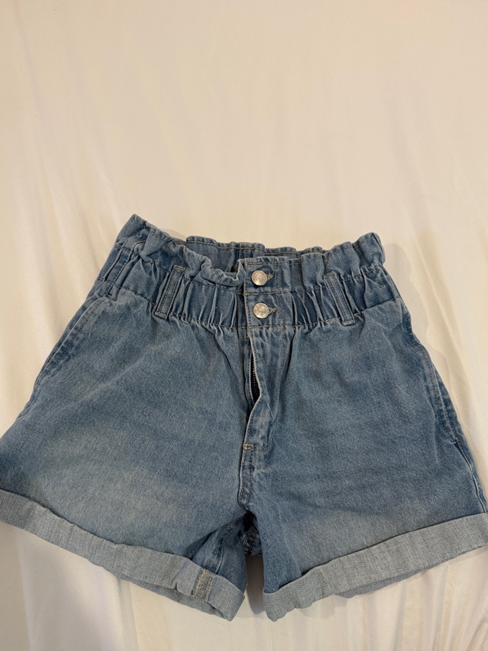 Bluenotes Light Blue Waist Denim Shorts